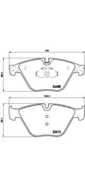 

Тормозные колодки brembo передние p06074