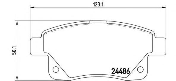 

Тормозные колодки brembo задние p24066