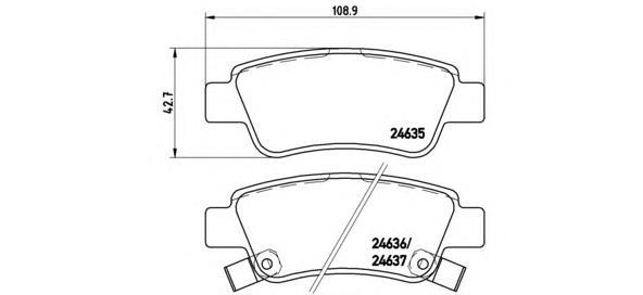 

Тормозные колодки brembo p28046