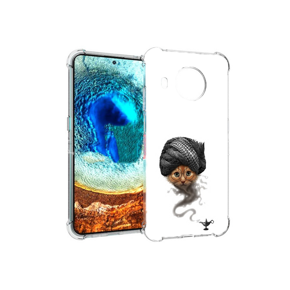 

Чехол MyPads Tocco для Nokia X20 кот джин (PT159436.101.398), Прозрачный, Tocco