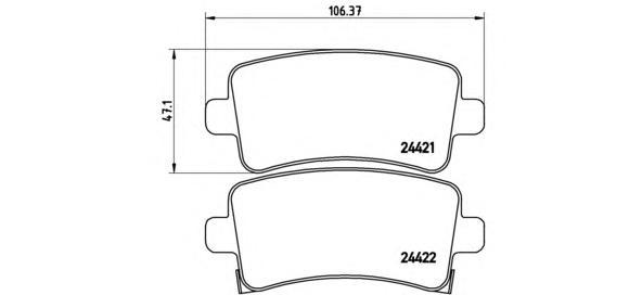 

Колодки Снеvrоlет Маliвu 12-> BREMBO p59059