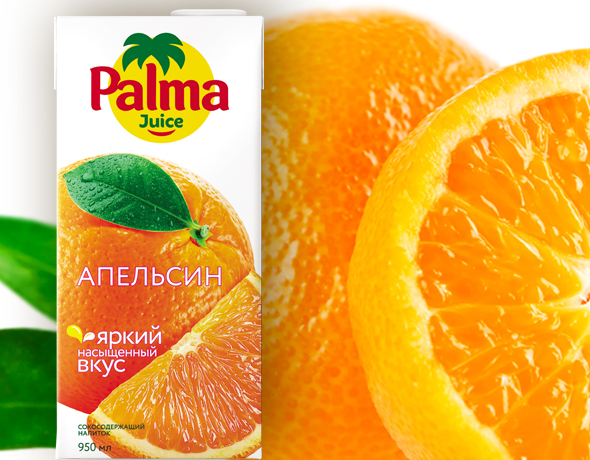 Напиток сокосодержащий Palma апельсиновый 950 мл