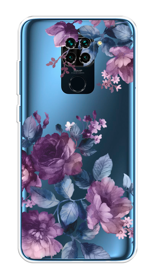 

Чехол на Xiaomi Redmi 10X/Redmi Note 9 "Purple Blossoms", Синий;фиолетовый, 38250-1