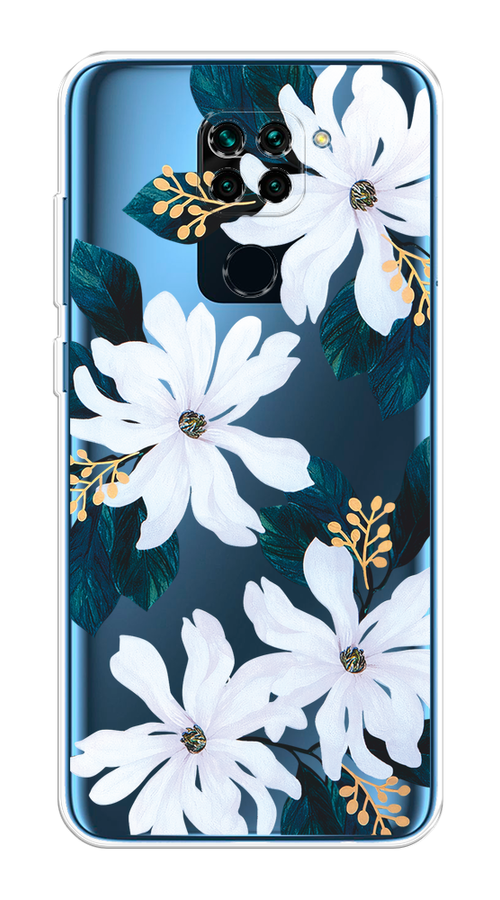 

Чехол на Xiaomi Redmi 10X/Redmi Note 9 "Delilah Flower", Зеленый;белый, 38250-1
