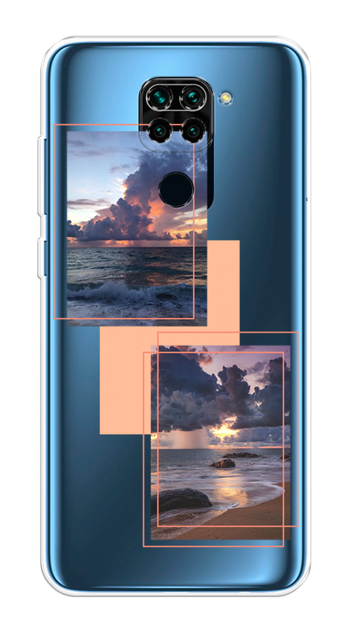 

Чехол на Xiaomi Redmi 10X/Redmi Note 9 "Sky collage", Розовый;прозрачный;синий, 38250-1