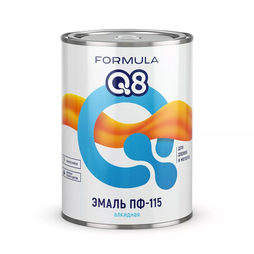 фото Эмаль пф-115 алкидная formula q8, глянцевая, 0,9 кг, хаки