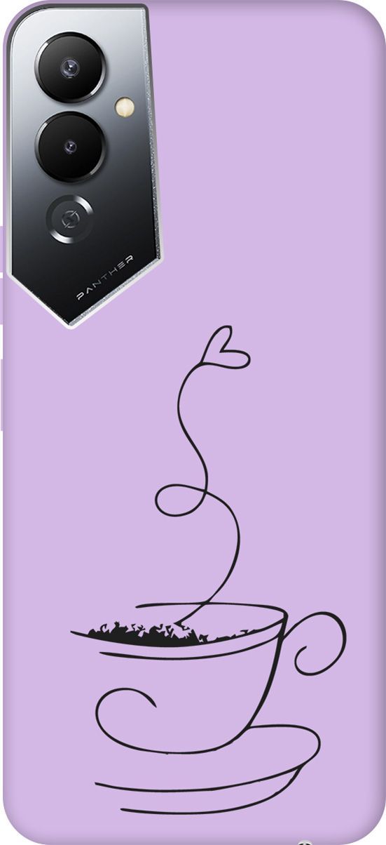 

Чехол на Tecno Pova 4 Silky Touch Premium с принтом "Coffee Love" сиреневый, Фиолетовый;черный, 158075