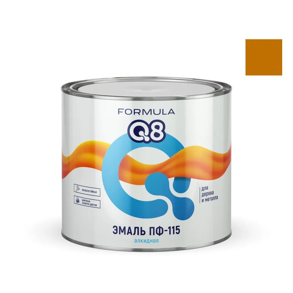 фото Эмаль formula q8, пф-115, терракотовая, 1.9 кг