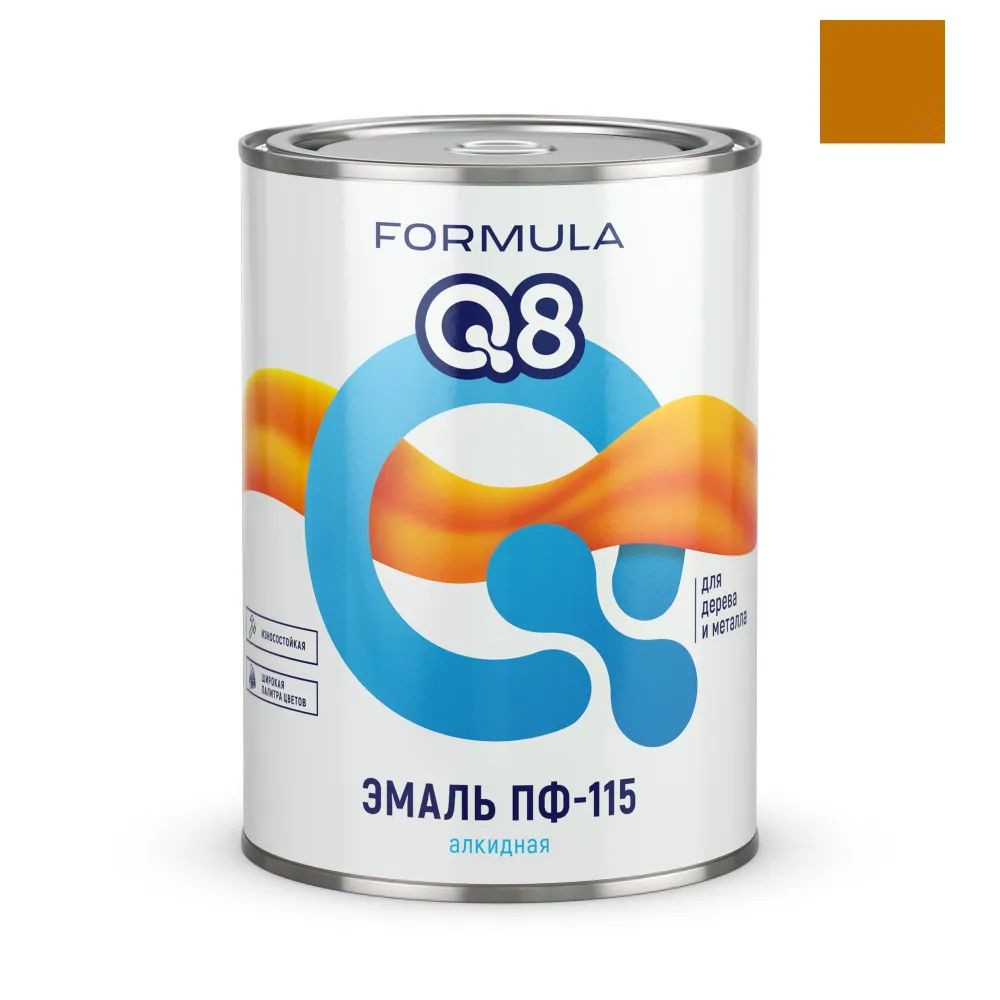 фото Эмаль пф-115 алкидная formula q8, глянцевая, 0,9 кг, терракотовая