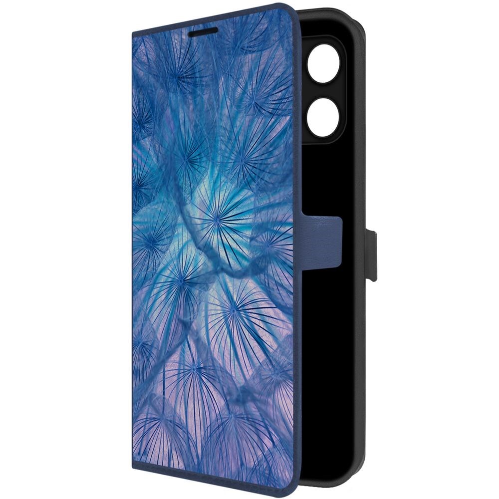 

Чехол-книжка Krutoff Eco Book для Honor X6a Сердце из тюльпанов (синий)