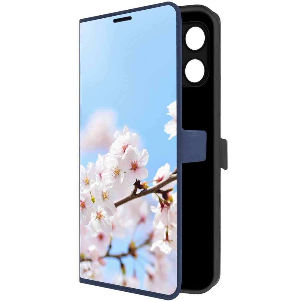 

Чехол-книжка Krutoff Eco Book для Honor X6a Цветение (синий)
