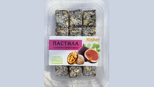 

Пастила Kisher инжир-грецкий орех с кокосом 160 г