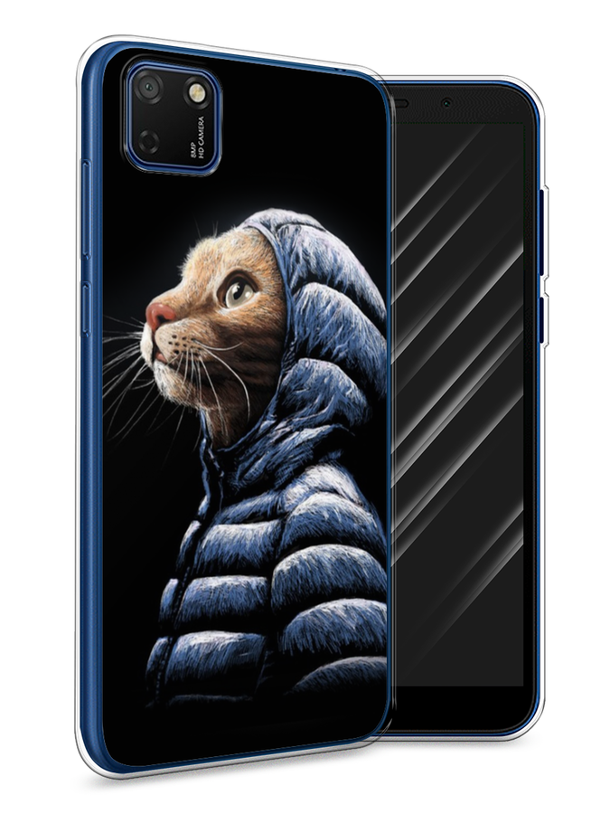 

Чехол Awog на Honor 9S "Кот в капюшоне", Черный;бежевый;синий, 6102650-2