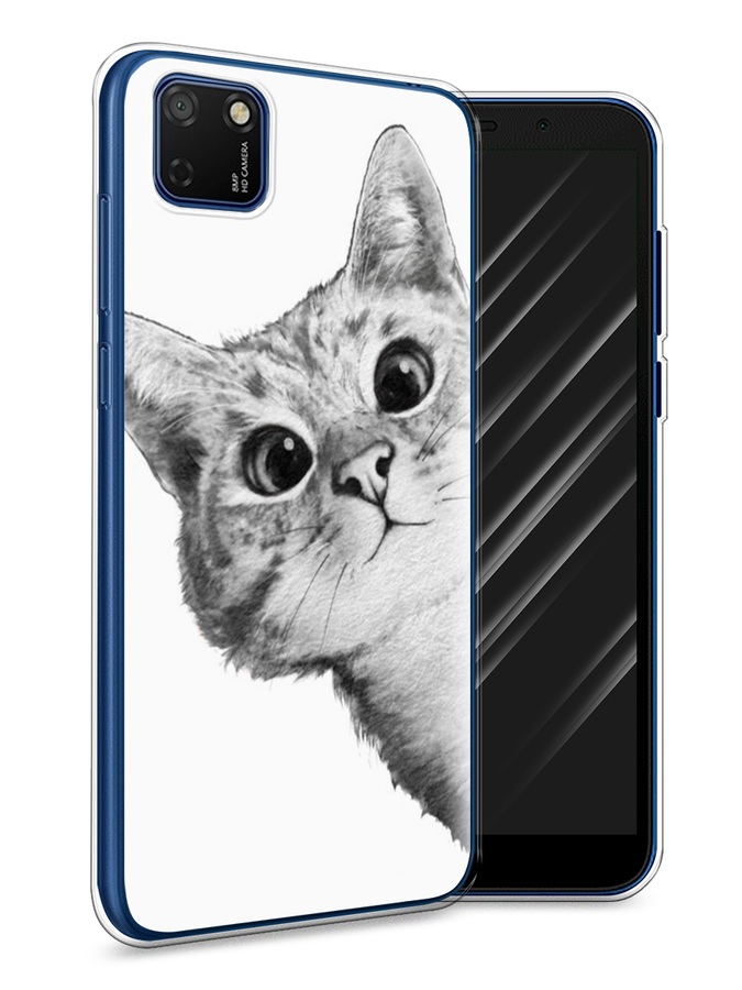 

Чехол Awog на Honor 9S "Кот рисунок черно-белый", Черный, 6102650-1