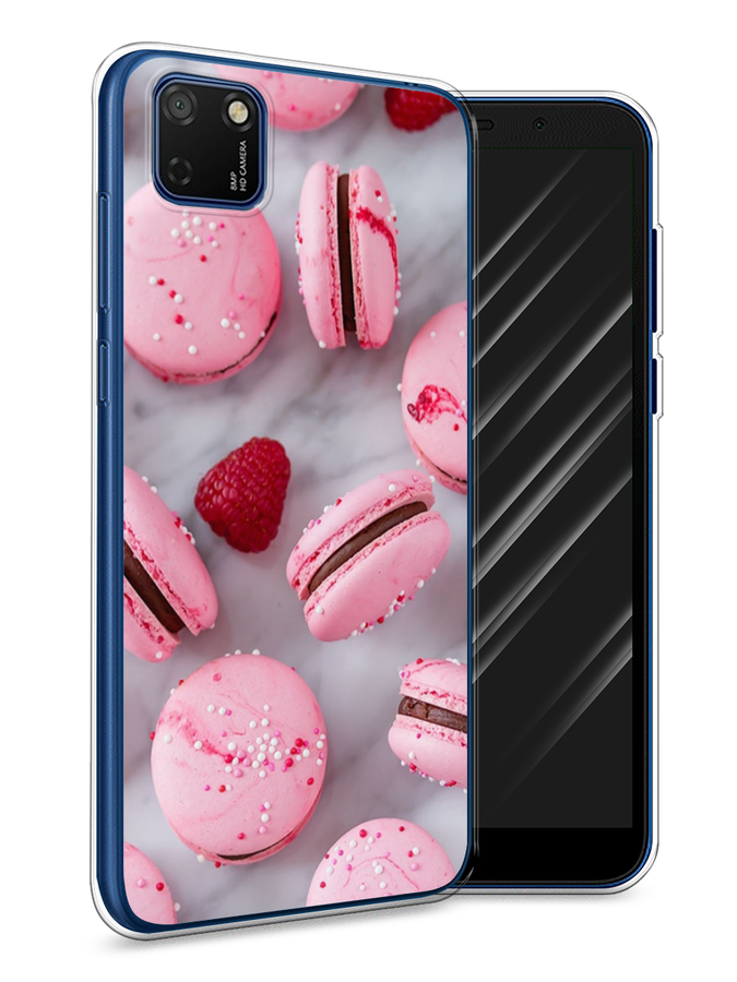 

Чехол Awog на Honor 9S "Макарони с малиной", Серый;розовый, 6102650-10