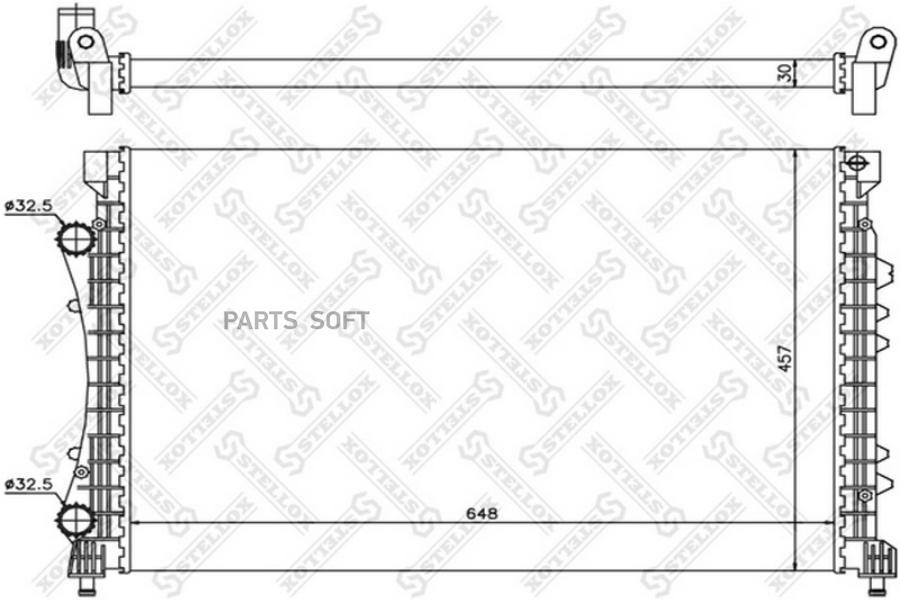 

STELLOX 10-26180-SX_радиатор системы охлаждения!\ Renault Espace III 2.0i 16V 97-02 1шт