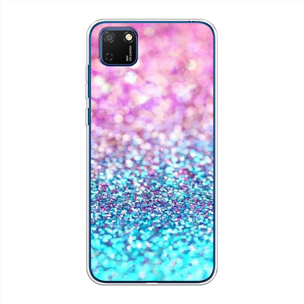 

Чехол Awog "Розово-голубые глиттеры рисунок" для Honor 9S