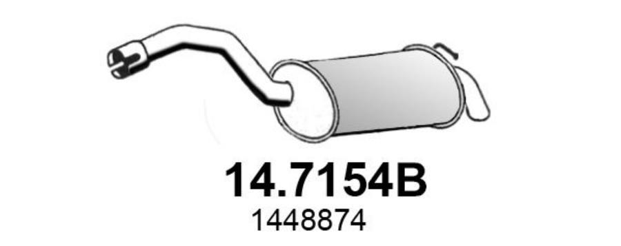 

ASSO 14.7154B Глушитель выхлопных газов конечный 1шт