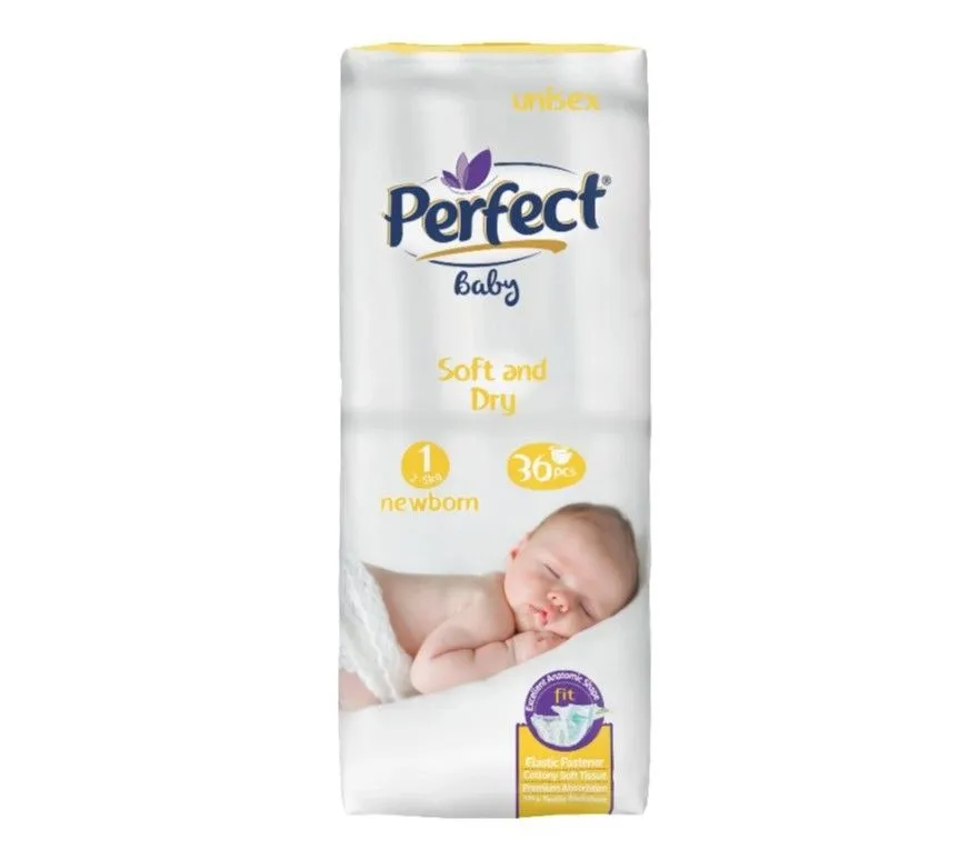 фото Подгузники для малышей perfect baby newborn 2-5кг, 1 размер, 36 шт.