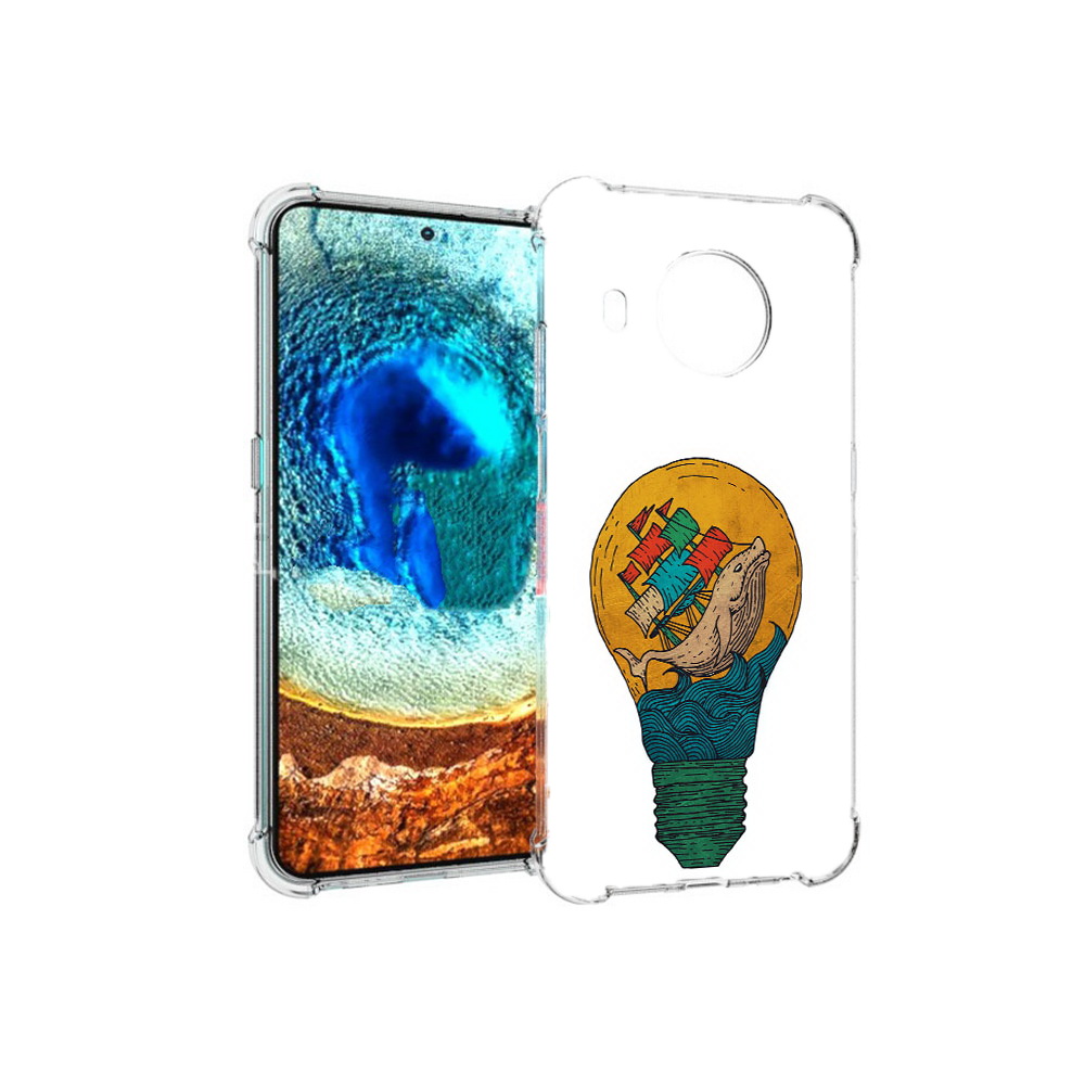 Чехол MyPads Tocco для Nokia X20 кит в лампочке с парусами (PT159436.101.387)