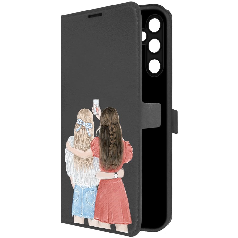 

Чехол-книжка Krutoff Eco Book для Samsung Galaxy A05s Лучшие подруги (черный)