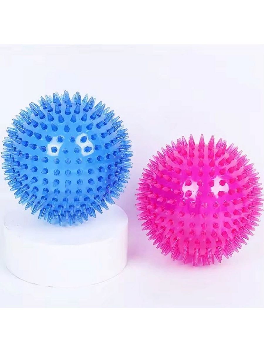

Игрушка для животных COSY Мяч игольчатый, с пищалкой, синий+красный, TPR, 10 см 2 шт, MEN_КИТ-МЯЧ_ЗОО