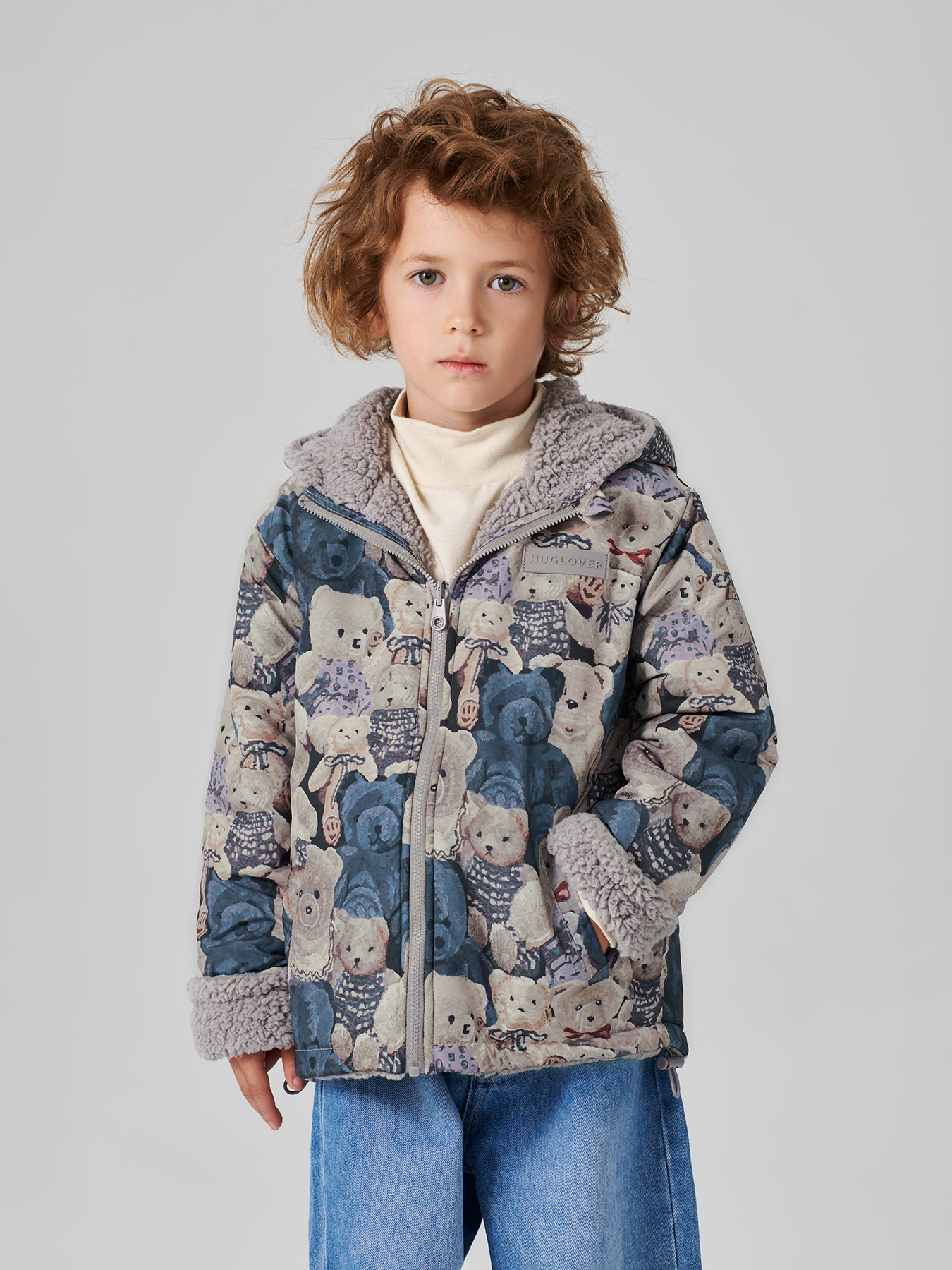 

Куртка детская Happy Baby 89092, blue-bears, 116, Синий;серый, 89092
