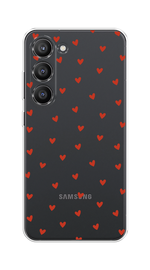 

Чехол на Samsung Galaxy S23 5G "Red hearts", Красный;прозрачный, 2107350-1