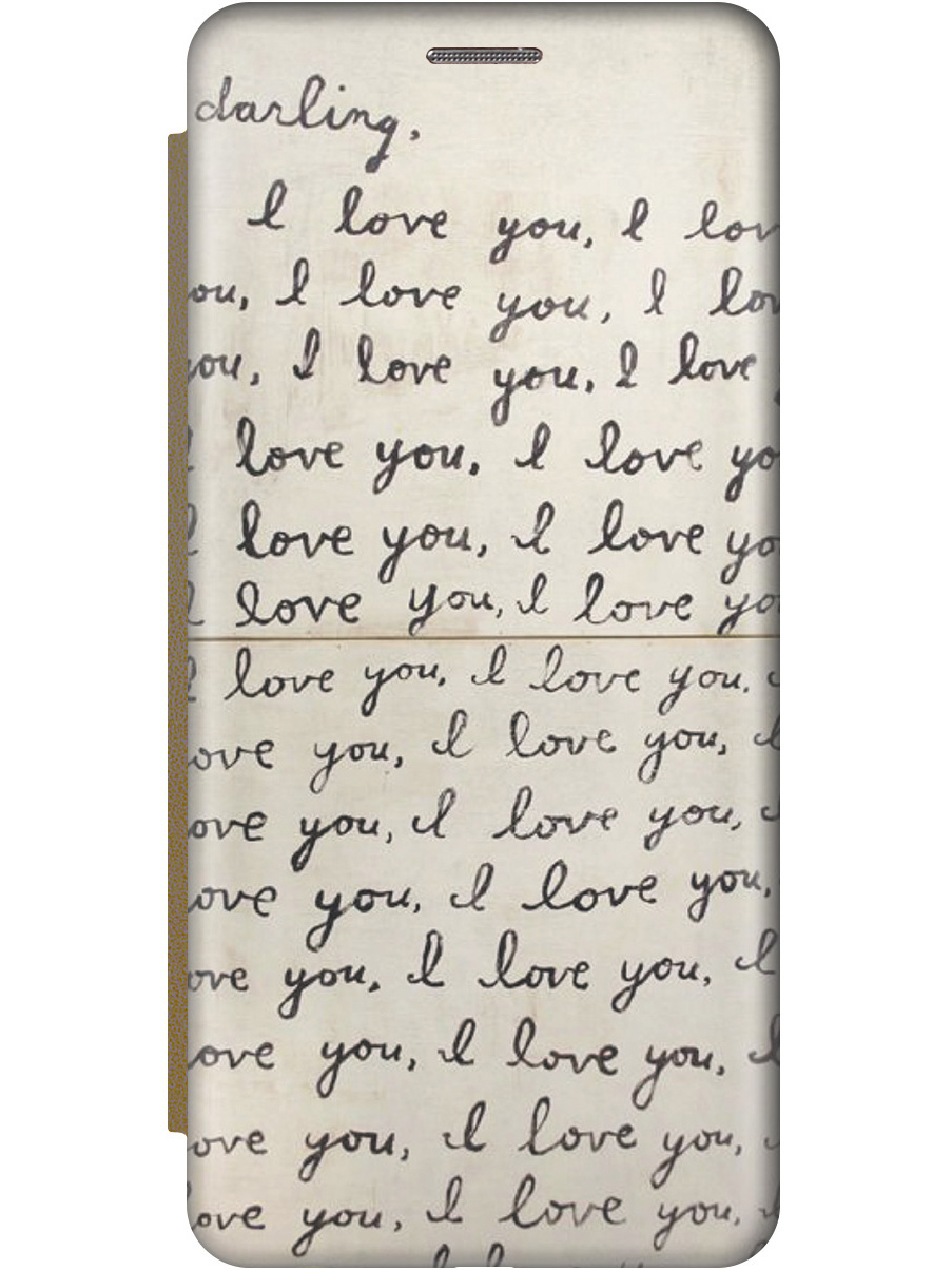 

Чехол-книжка на Xiaomi Redmi 13C "Я тебя люблю" золотой, Бежевый;черный, 20001466