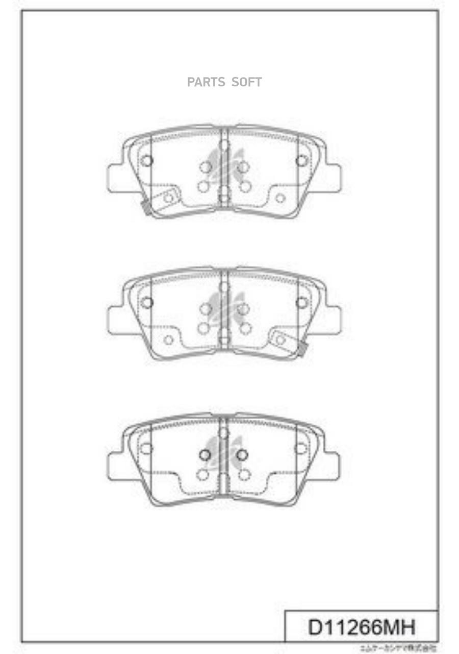 

Колодки дисковые задние\ Hyundai Elantra/Solaris/Accent, Kia Soul all 09> D11266MH-01