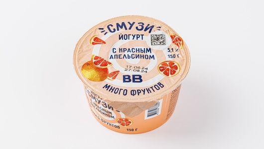 

Йогурт ВкусВилл Смузи с красным апельсином 150 г