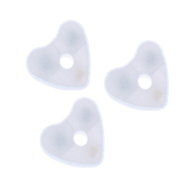 Набор фильтров для кошачьей автопоилки ULIKE, в виде сердца, белый, уголь, хлопок, 3 шт