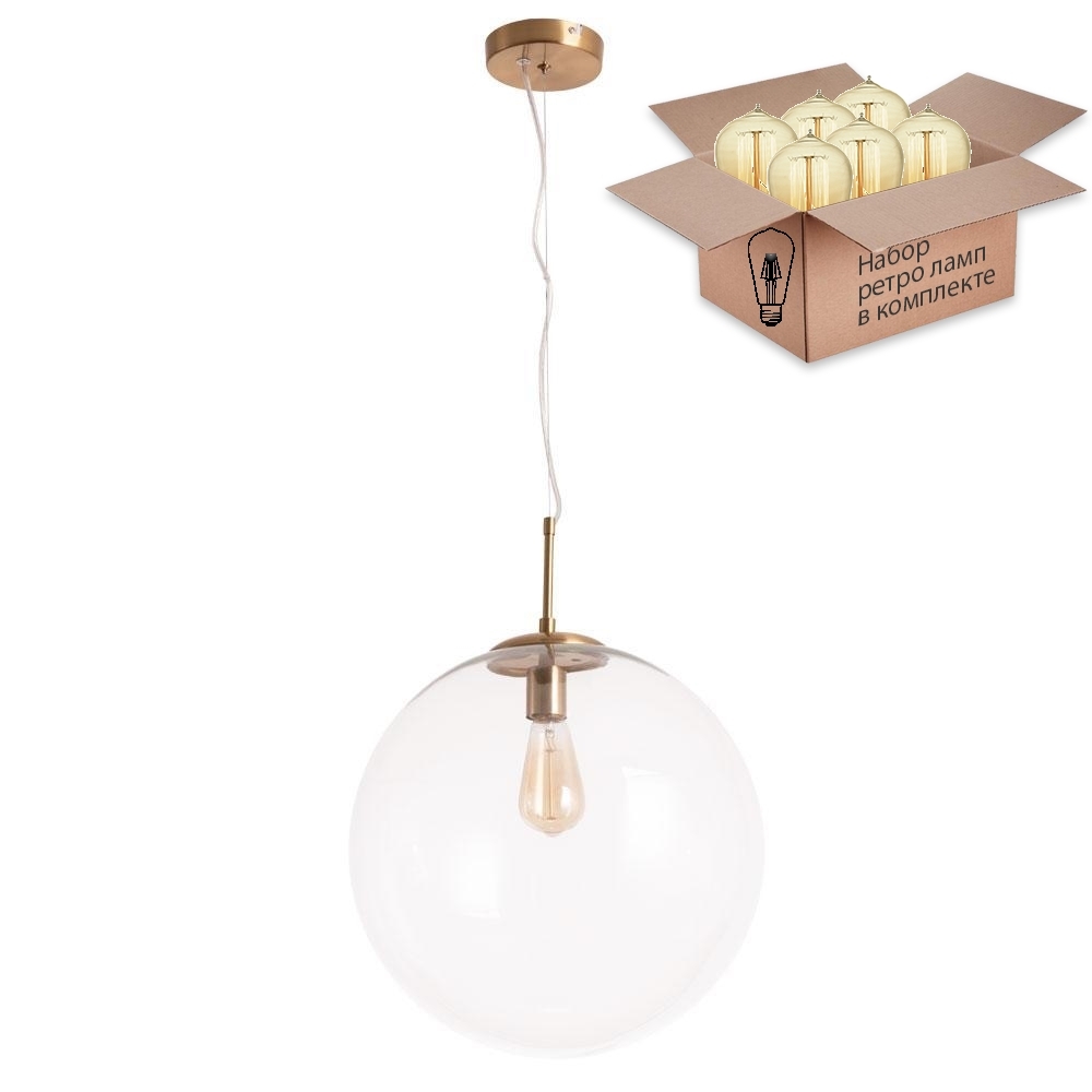 

Светильник с ретро лампой Arte Lamp Volare A1940SP-1AB+Retro Lamps