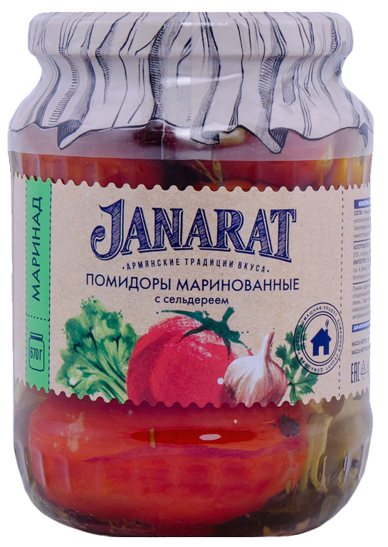 фото Помидоры janarat маринованные с сельдереем 670 г