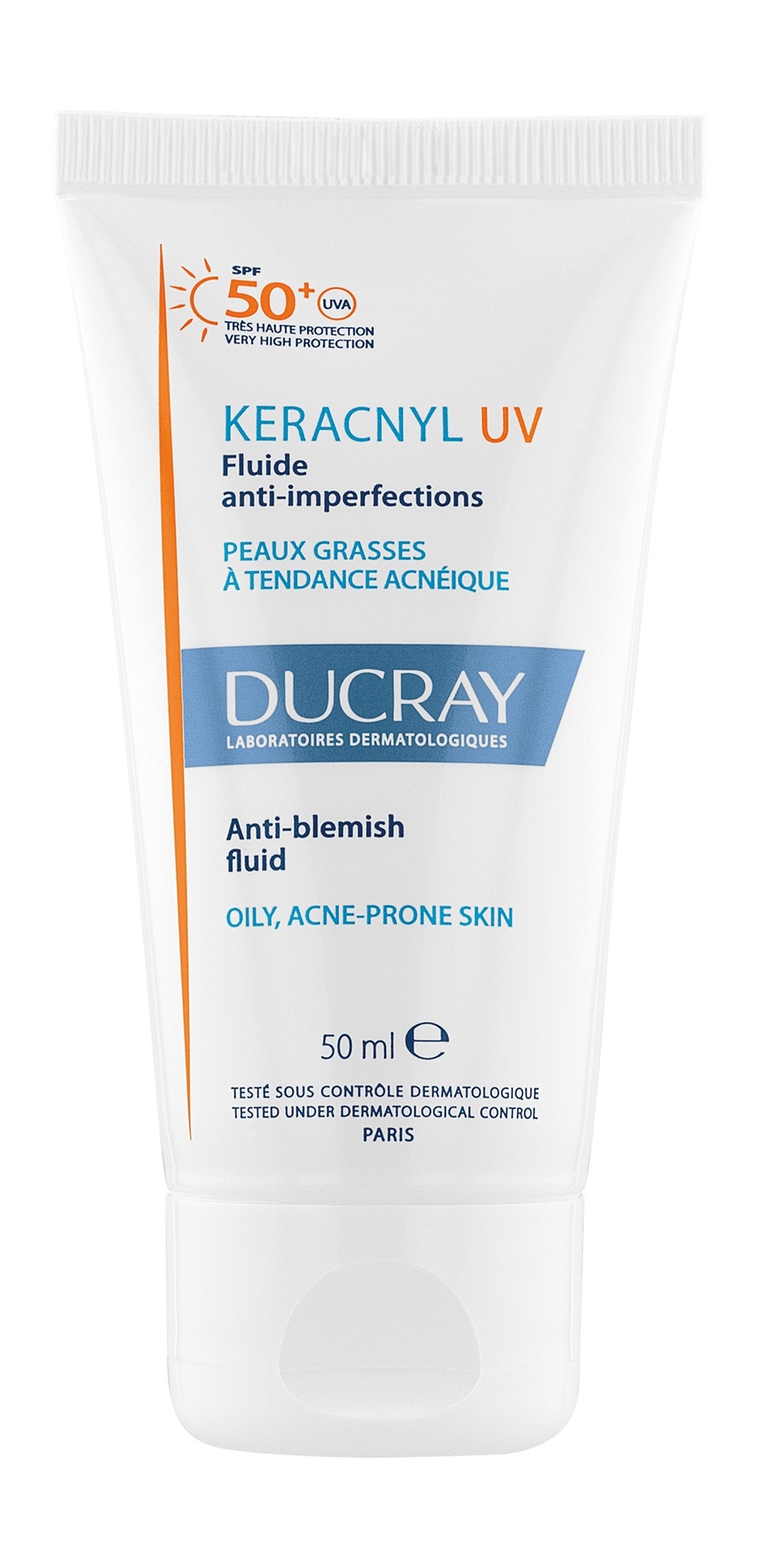 

Солнезащитный флюид против несовершенств Ducray Keracnyl UV Anti-Blemish Fluid SPF 50+