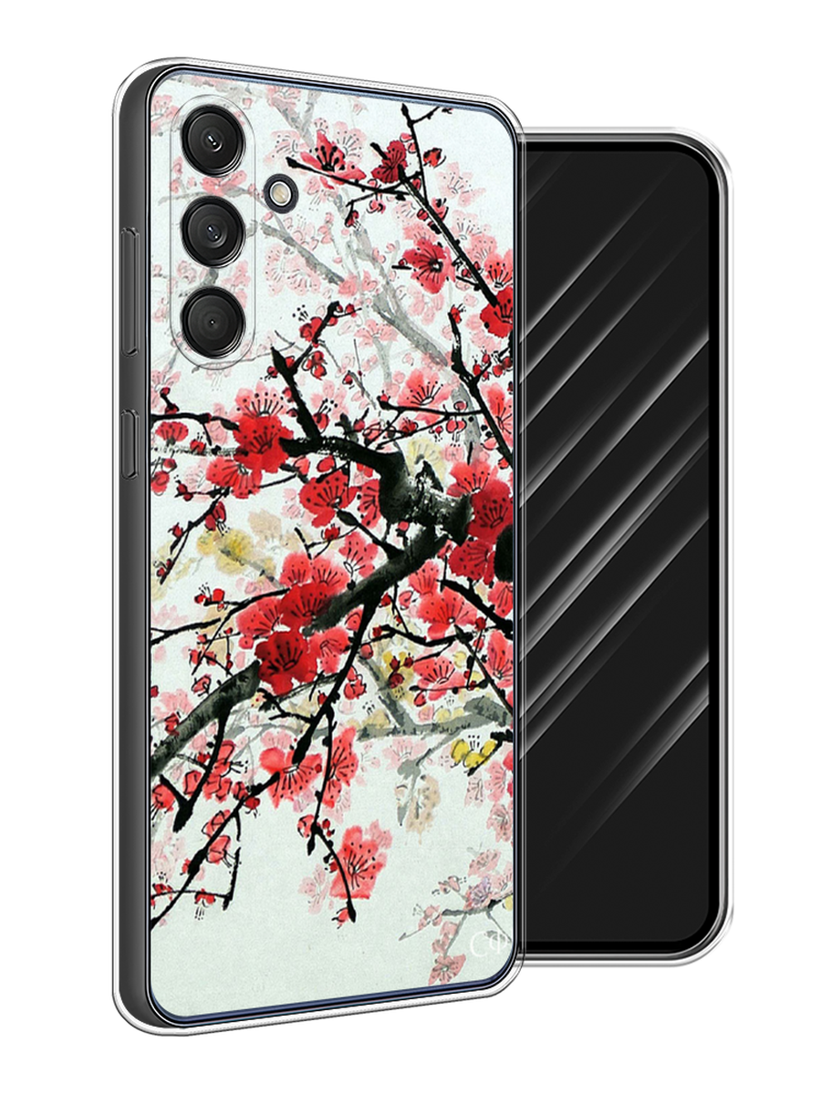 

Чехол Awog на Samsung Galaxy M55 "Сакура", Розовый;черный, 2109650-1