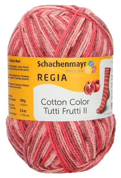 

Пряжа для вязания Regia 9801621 Cotton Color (02422 Tutti Frutti), Красный, Cotton Color