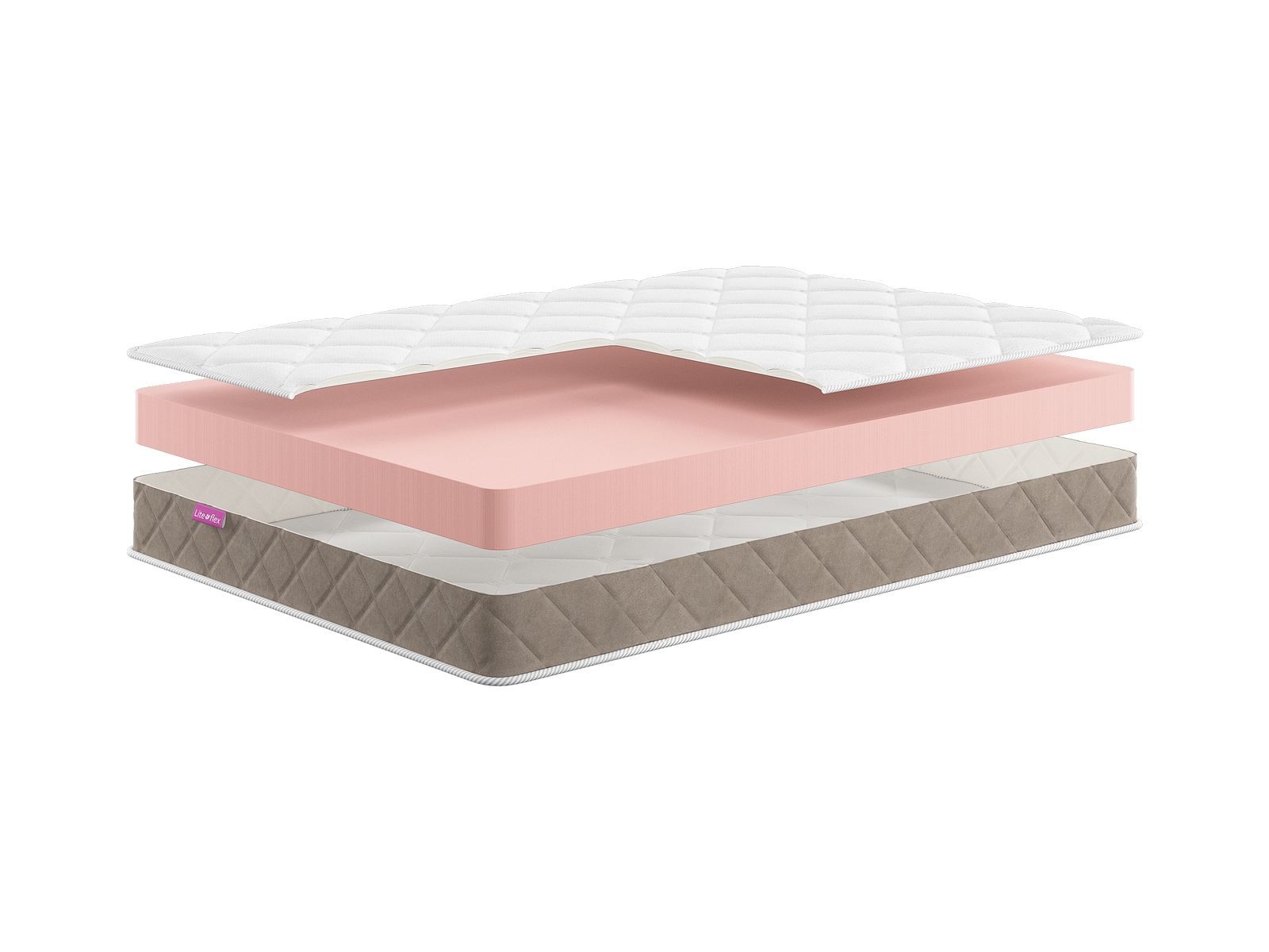 

Матрас анатомический на кровать Lite Flex White 200х200, Белый;бежевый, White