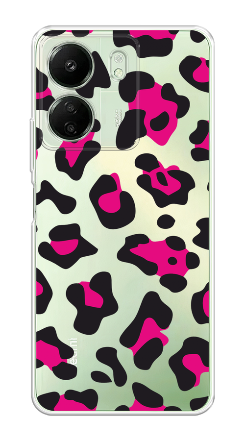 

Чехол на Xiaomi Redmi 13C/Poco C65 "Pink cow spots", Черный;розовый, 320650-1