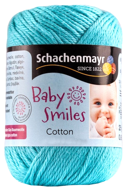 

Пряжа Schachenmayr 9807350 Cotton Baby Smiles (01069, aqua), Голубой, Cotton