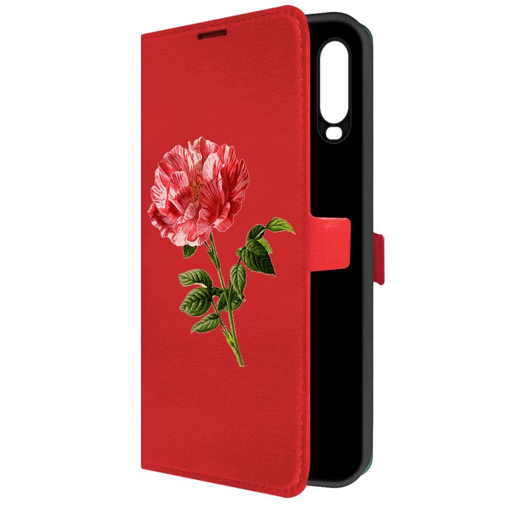 

Чехол-книжка Krutoff Eco Book для Vivo Y12 Рисованная роза (красный)