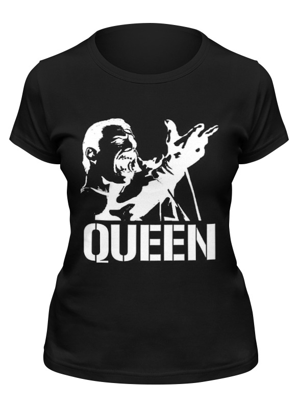 фото Футболка женская printio freddie mercury - queen черная 2xl