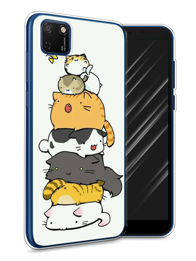 

Чехол Awog на Honor 9S "Бутерброд из котиков", Коричневый;белый;серый, 6102650-10