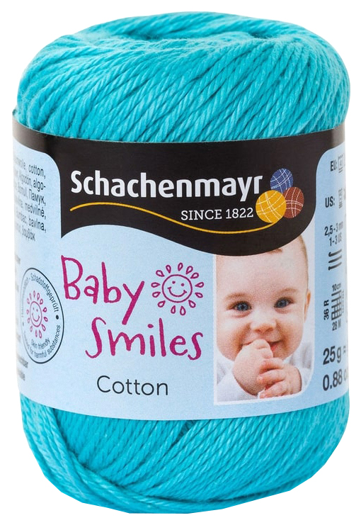 

Пряжа Schachenmayr 9807350 Cotton Baby Smiles (01065, turkis), Бирюзовый, Cotton