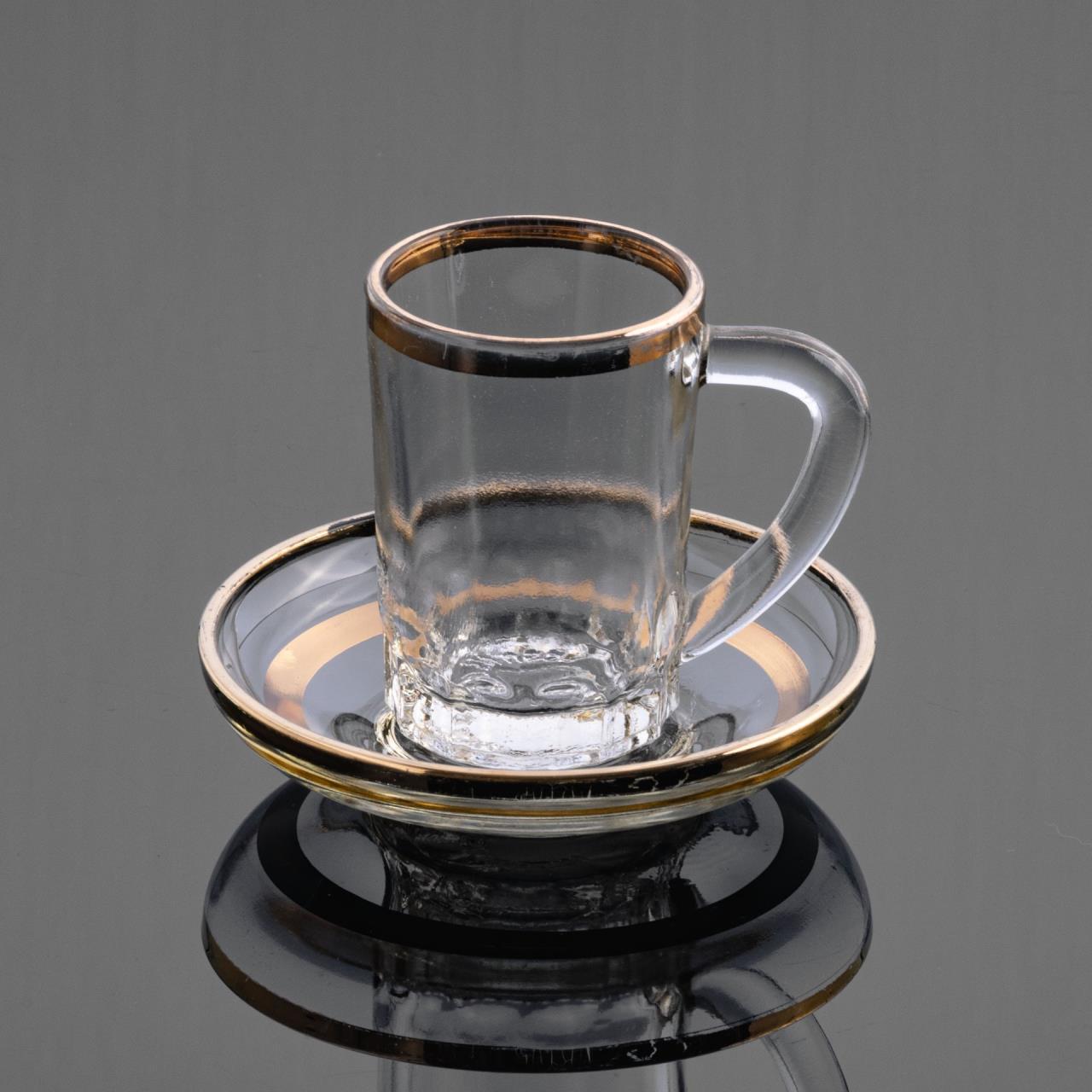 

Пара кофейная, стекло, золочение, СССР, 1970-1990 гг., 413202