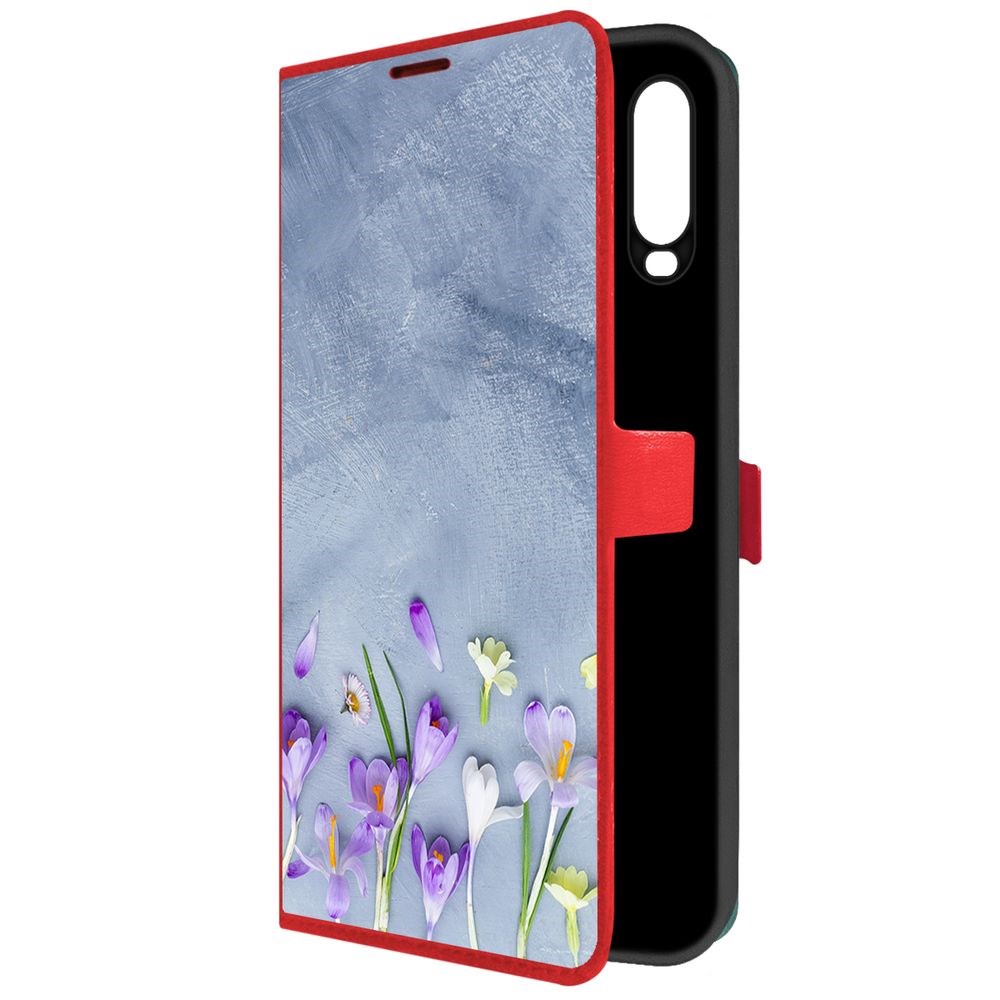 

Чехол-книжка Krutoff Eco Book для Vivo Y12 Цветочное настроение (красный)