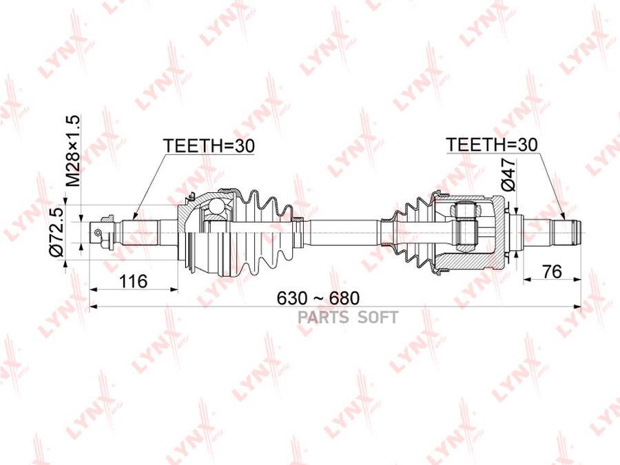 

Привод в сборе пер.TOYOTA Hilux VII 2.5D-3.0D 05-15