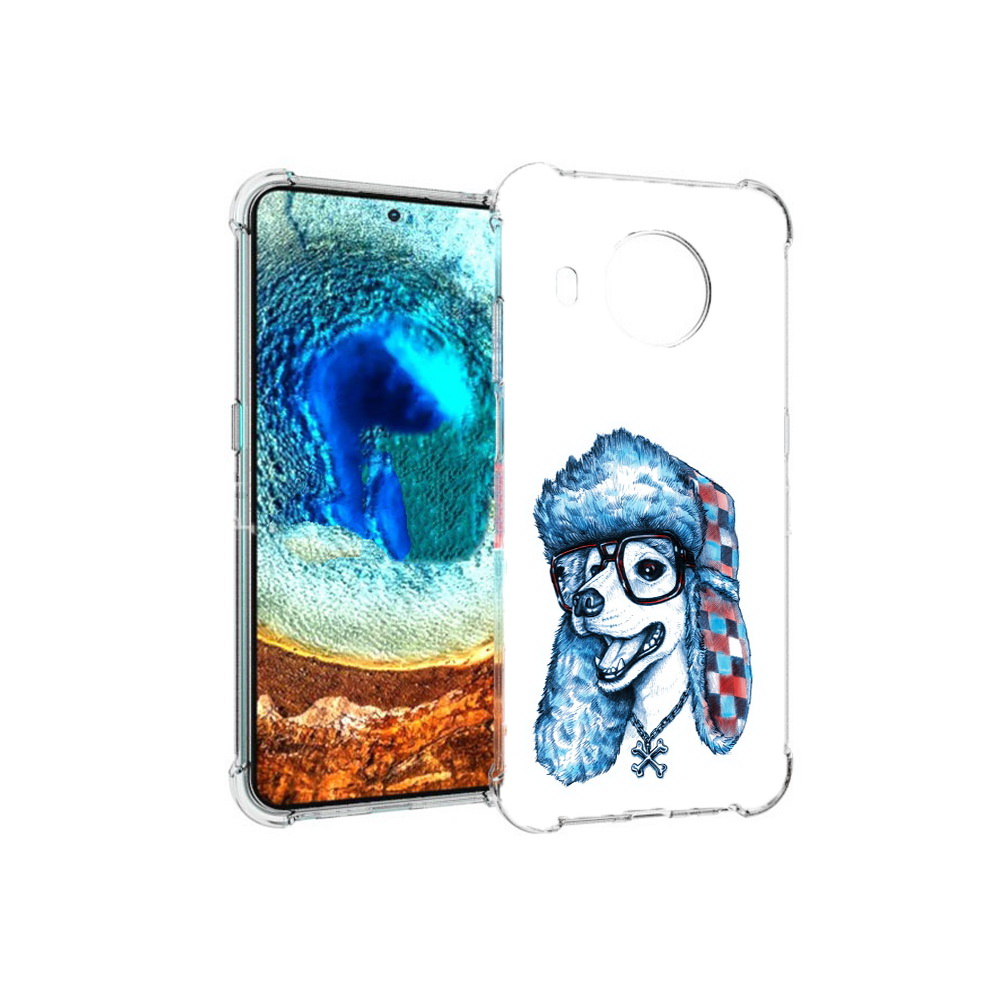 

Чехол MyPads Tocco для Nokia X20 зимний пес (PT159436.101.362), Прозрачный, Tocco