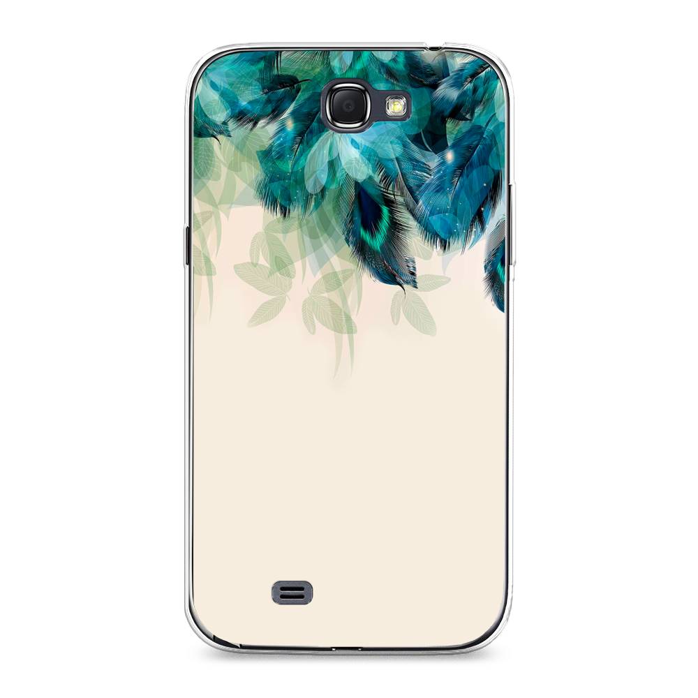 

Чехол Awog на Samsung Galaxy Note 2 / Самсунг Note 2 "Перья голубого цвета", Бежевый;синий;голубой, 23250-2