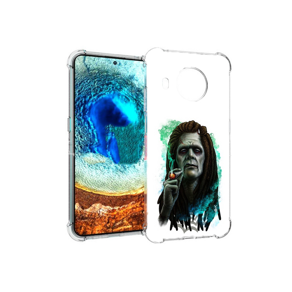 

Чехол MyPads Tocco для Nokia X20 зеленый мужчина с сигаретой (PT159436.101.360), Прозрачный, Tocco
